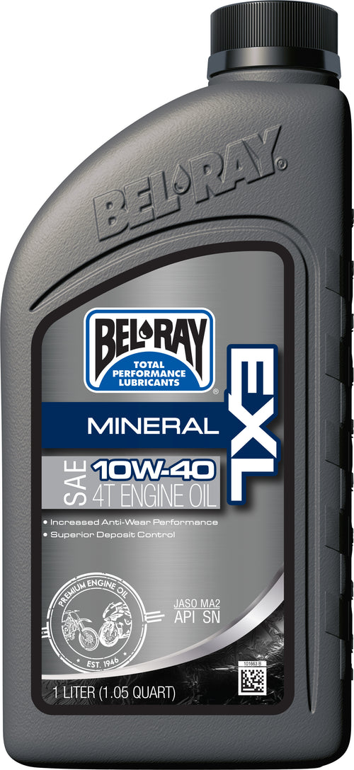 Bel-Ray EXL Mineral 4T Engine Oil - 10w40 4t 1l (12/Case Sold Ea)
