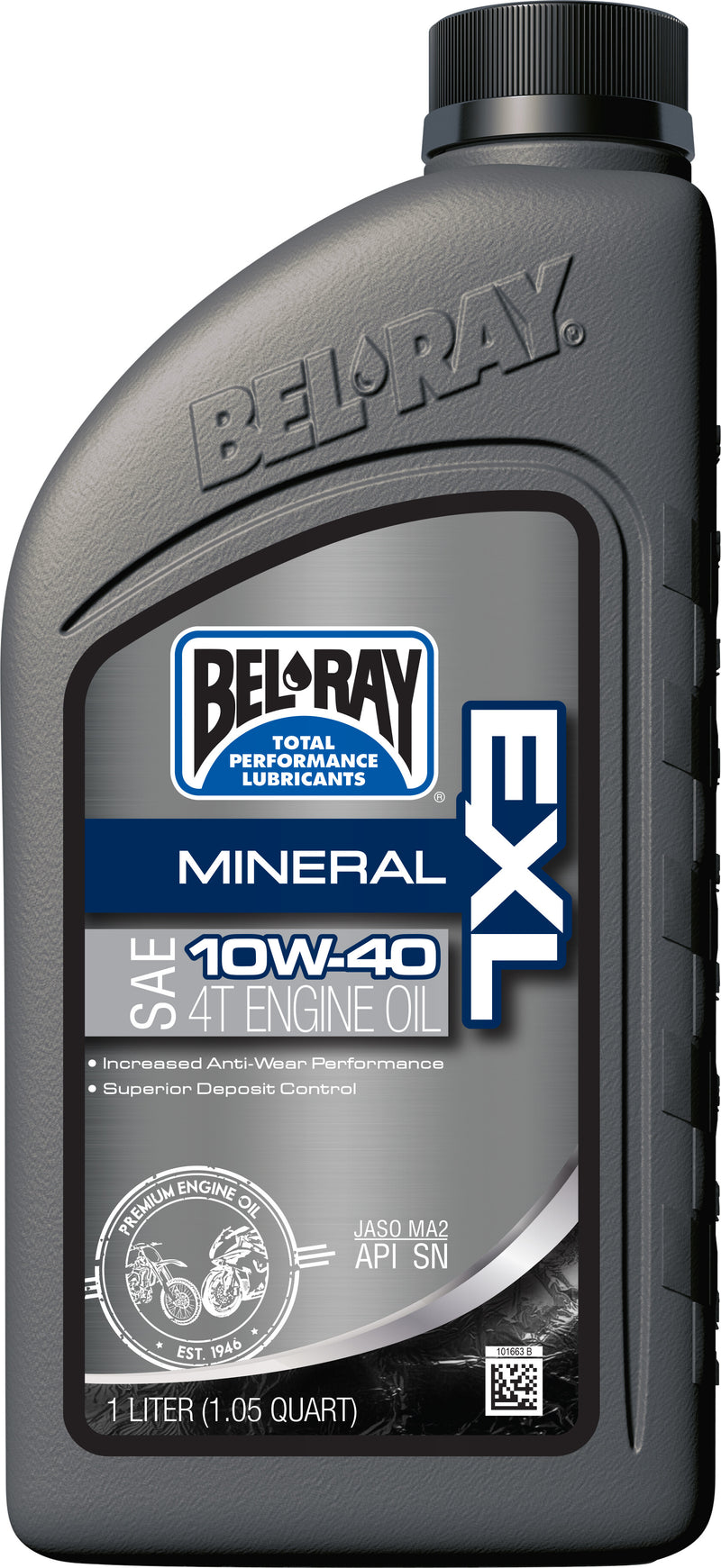 Bel-Ray EXL Mineral 4T Engine Oil - 10w40 4t 1l (12/Case Sold Ea)