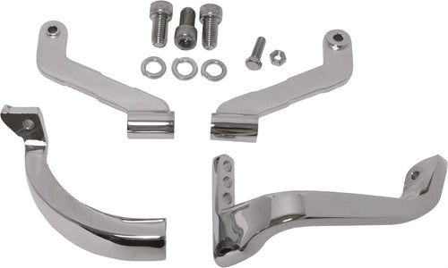 Harddrive Front Floorboard Mounts - Chrome FRT FLH/FLT 1993-2009 Tour CVO 2006-…