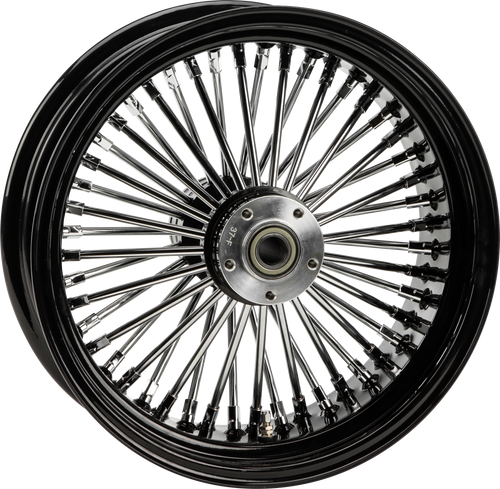 Harddrive Rear Spoked Wheels - 48-SPK Black 18x5.5 Cush DR Wide-HUB 25abs 00 LTR