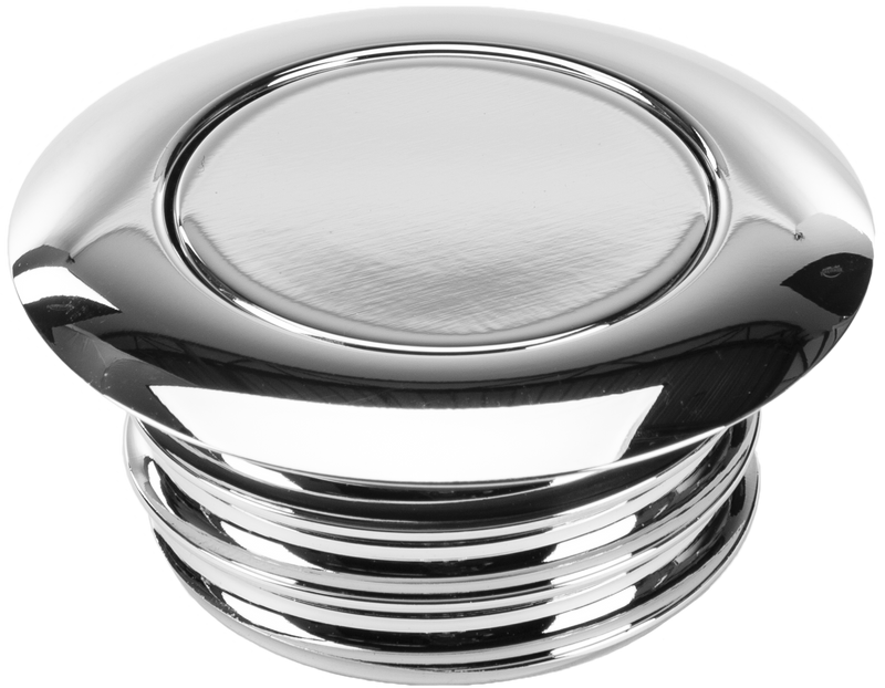Harddrive Pop-Up Screw In Smooth Gas Cap - Vented RH Chrome