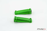 PUIG R-Fighter Green Hi-Tech Footpegs - Harley & Indian V-Twin