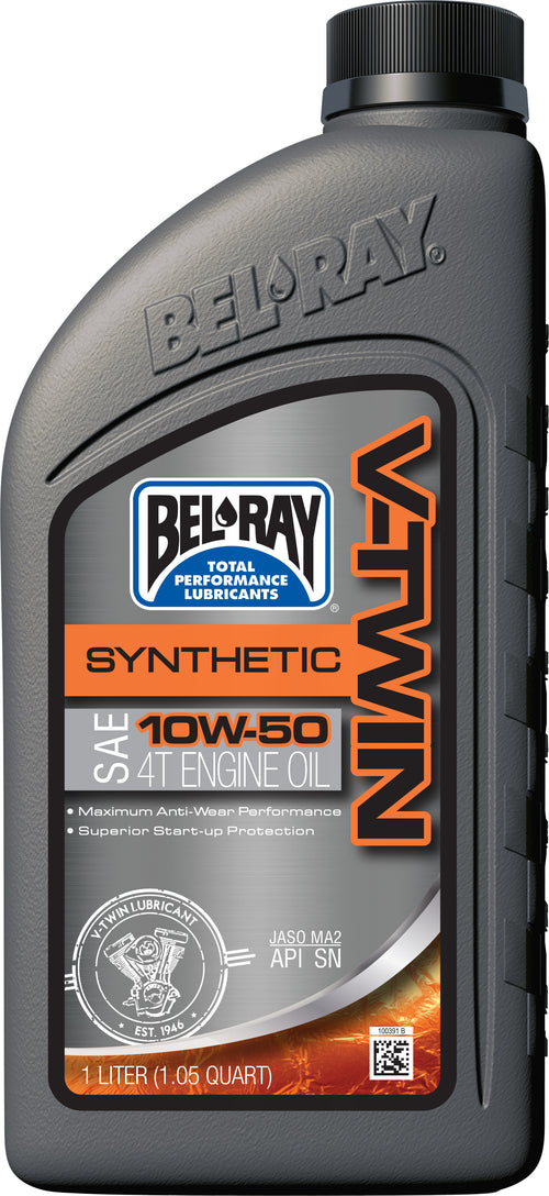 Bel-Ray V-Twin Synthetic Engine Oil - 10w50 1l (12/Case Sold Ea)