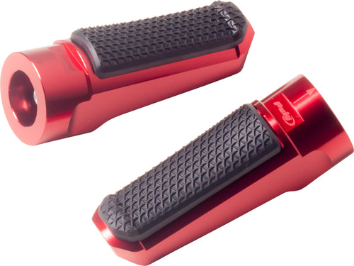 PUIG Hi-Tech Sport Red Adjustable Footpegs - Harley & Indian V-Twin