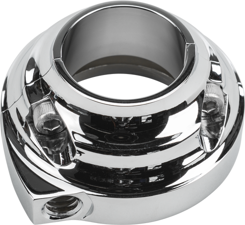 Harddrive Billet Throttle Clamp - Single Cable Screw IN Style Chrome