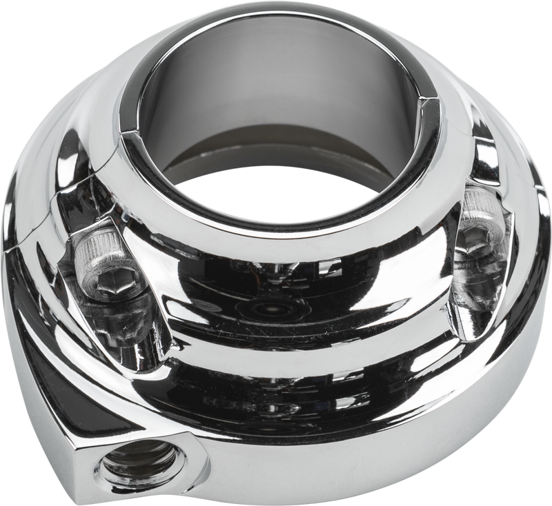 Harddrive Billet Throttle Clamp - Single Cable Screw IN Style Chrome