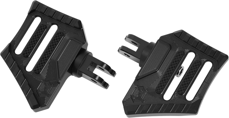 Kens Factory Next Level Adjustable Peg Boards - Black M8 Softail Rider