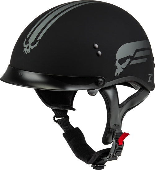 GMAX HH-65 Retribution Helmet - W/Peak Matte Black/Silver XS