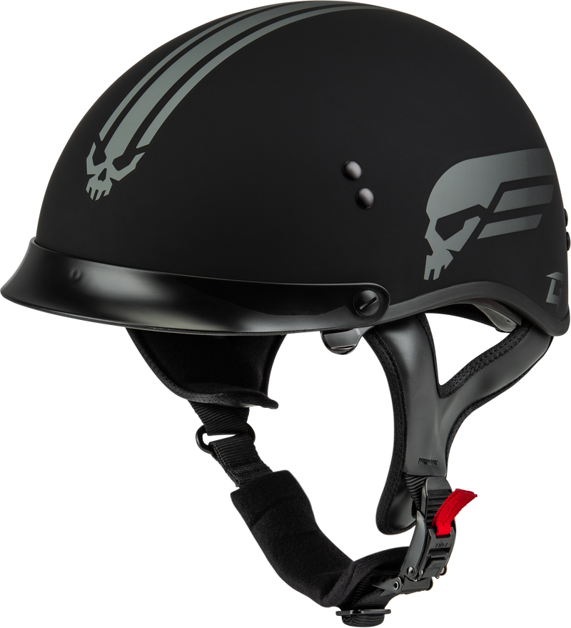 GMAX HH-65 Retribution Helmet - W/Peak Matte Black/Silver 2x