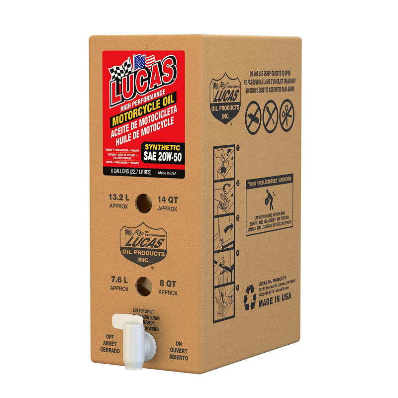 Lucas Synthetic Engine Oil - 4t 20w50 6gal BOX