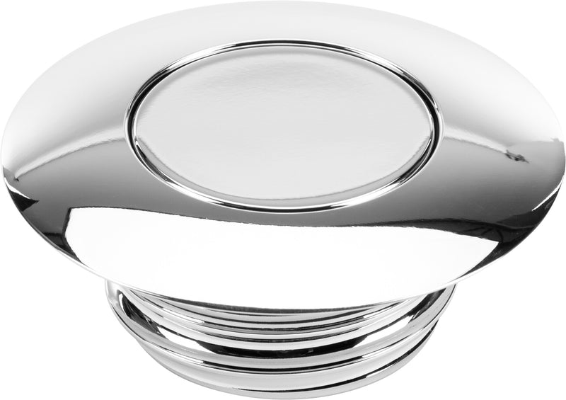 Harddrive Pop-Up Screw In Smooth Gas Cap - Vented Chrome 2.75