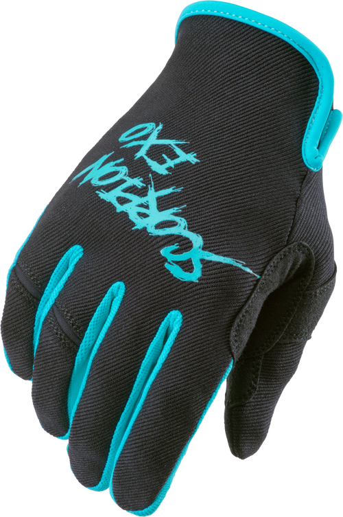 Scorpion EXO Air-Stretch Gloves - Grind Black/Teal 3x
