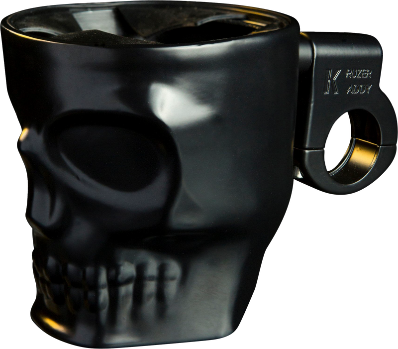 Kruzer Kaddy Skull Bar Mount Holder - Black
