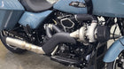 Close-up of the Silber Harley-Davidson M8 turbocharger system