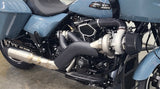 Close-up of the Silber Harley-Davidson M8 turbocharger system