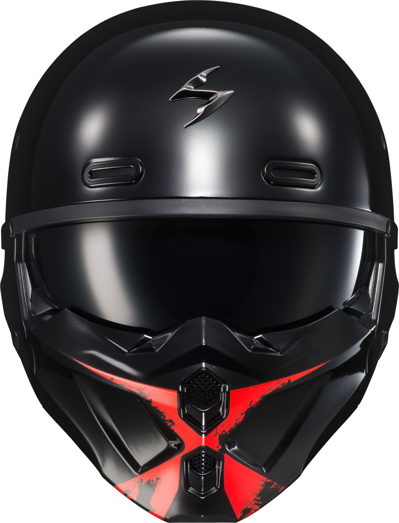Scorpion EXO Covert X Face Mask - RAY Gloss RED