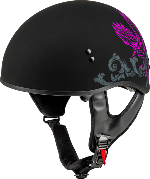 GMAX HH-65 Corvus Helmet - Matte Black/Purple/Grey XL