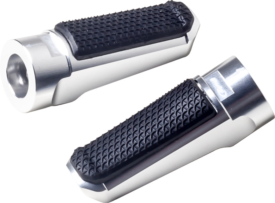 PUIG Hi-Tech Sport Silver Adjustable Footpegs - Harley & Indian V-Twin