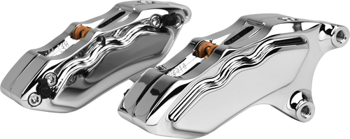 Hawg Halters Inc 6 Piston Caliper Kits - Pist Front Dual Caliper KIT Chrome FOR…