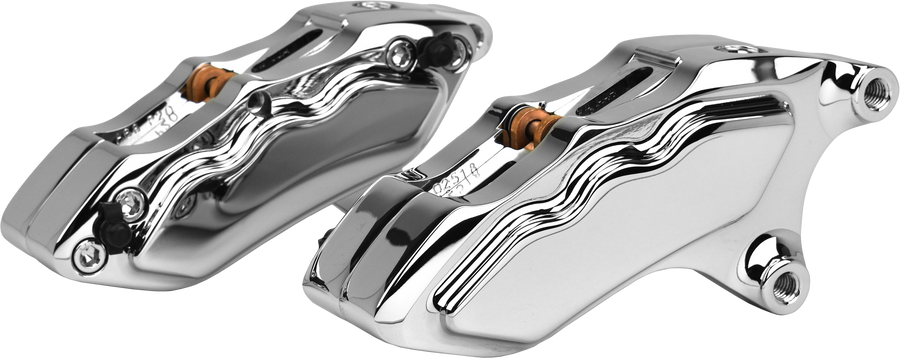 Hawg Halters Inc 6 Piston Caliper Kits - Pist Front Dual Caliper KIT Chrome FOR…