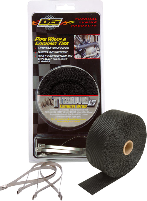 DEI Exhaust Wrap & Tie Kit - Locking Ties Black Titanium