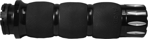 Avon Air Cushioned Rival Black Grips - Harley Touring & Softail