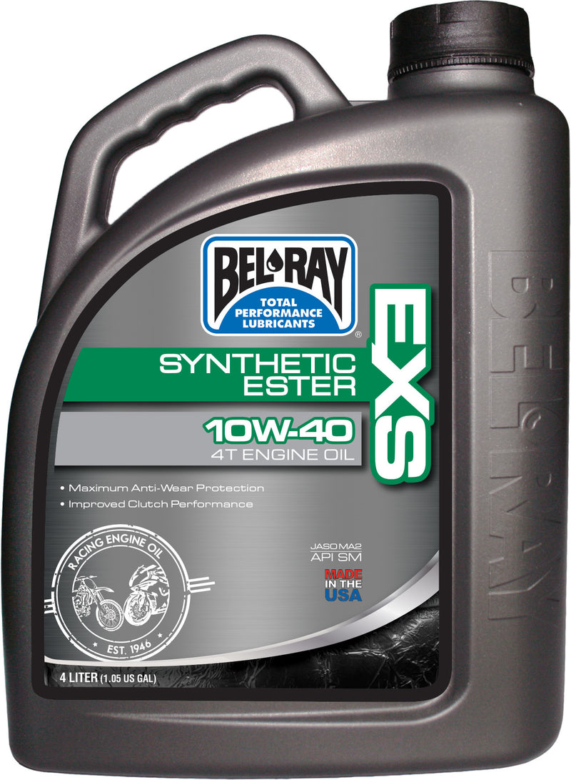Bel-Ray EXS Full Synthetic Ester 4T Engine Oil - SYN Ester OIL 10w40 4lt (4/Cas…