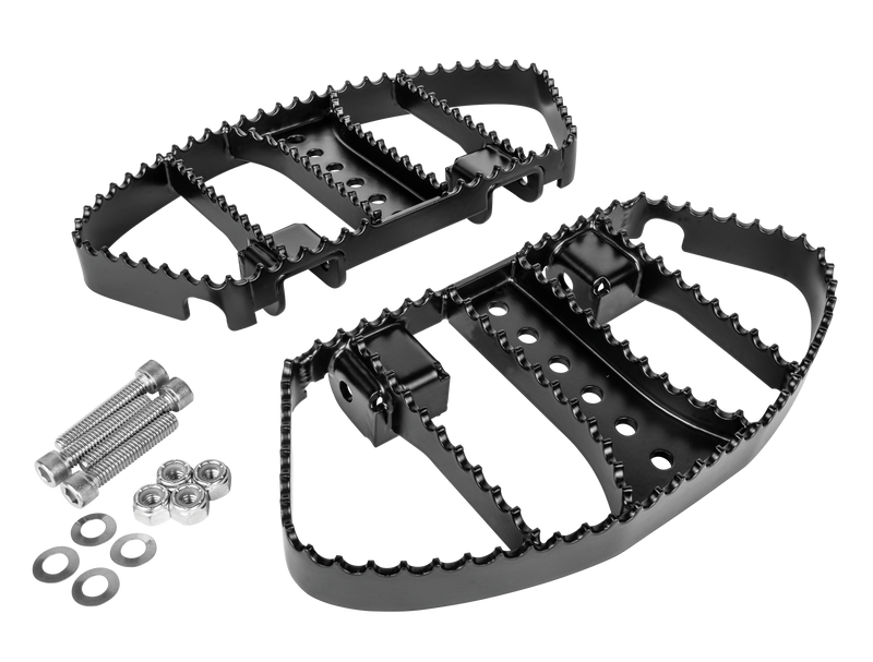 Burly Brand MX Style Floorboards - Passenger Boards Black FLT
