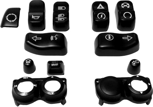 Harddrive Switch Caps - CAP KIT Black `2016-2025 Flht/Fltr EXC SE Models