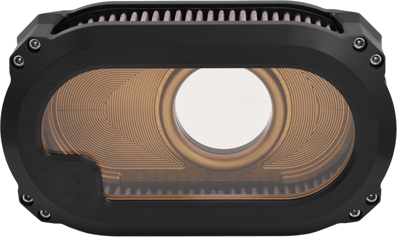 Kens Factory Next Level M8 Air Cleaner w/Glass - Black W/Gold