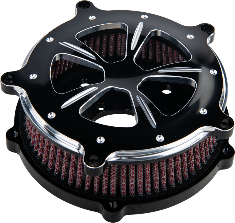 Harddrive Commodore Air Cleaner Kit - Black Contrast W/ Clear Window