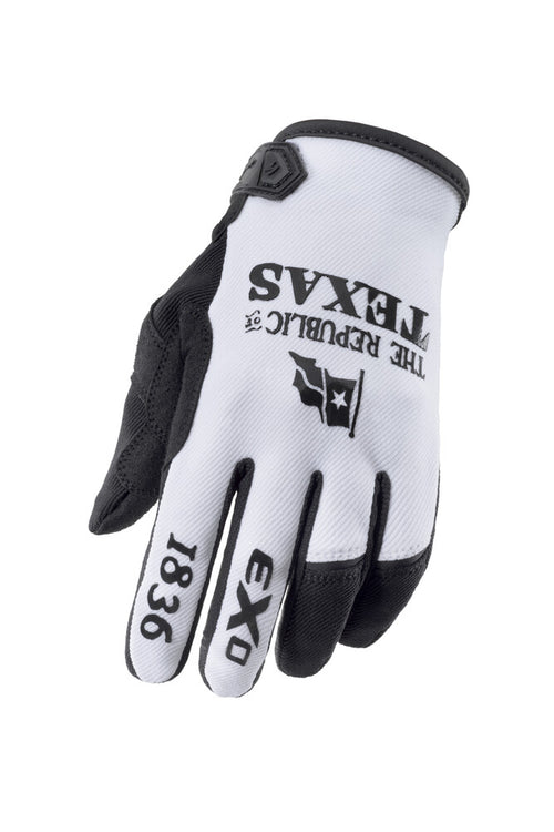 Scorpion EXO Moto-Flex Lone Star White/Black XL Gloves - Harley & Indian V-Twin