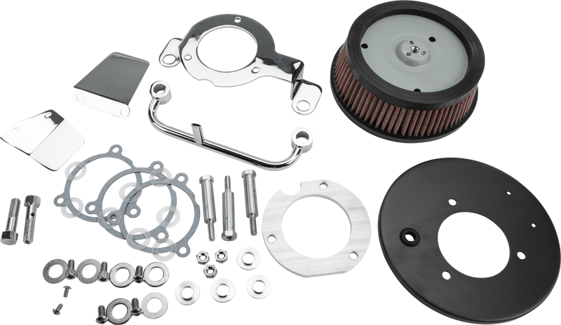 Harddrive M8 Hi Performance Air Cleaner Kit - Round HI Perform Chrome A/C AND B…