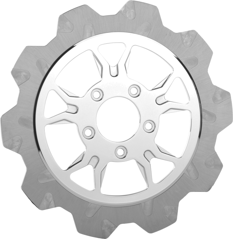 Lyndall Brakes B-52 Crown Cut Rotor - FR 11.5 Rotor CHR/Silver Crown CUT