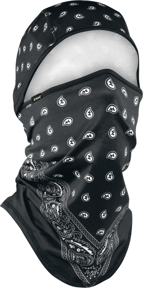 Zan Sportflex Convertible Balaclava - Black Paisley