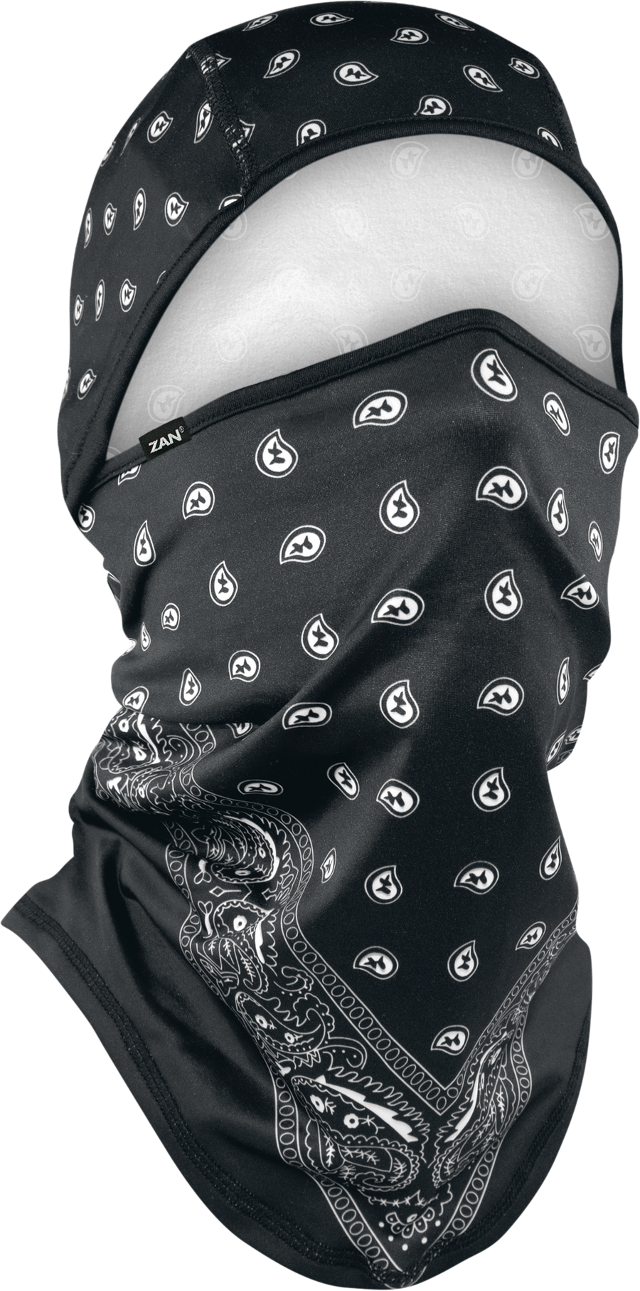 Zan Sportflex Convertible Balaclava - Black Paisley