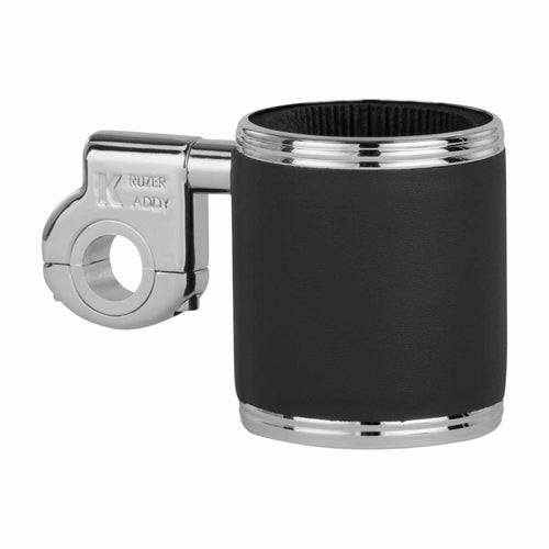 Kruzer Kaddy Clamp Mount Holder - Leather Black/Chrome