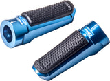 PUIG Hi-Tech Sport Blue Adjustable Footpegs - Harley & Indian V-Twin