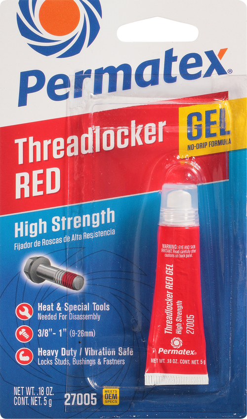 Permatex Gel Threadlocker - RED GEL 5g