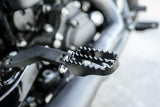 Burly Brand MX Style M8 Footpegs - Pass Footpegs Black — Harley-Davidson Street Glide, Softail Fat Boy 114, Road King Special (2017-2026)