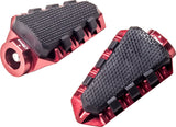 PUIG Hi-Tech Trail Red Adjustable Footpegs - Harley & Indian V-Twin