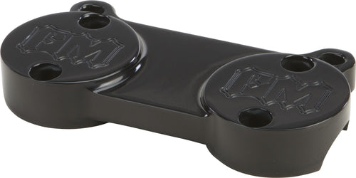 Forbidden Top Clamp w/Gauge Mount Tabs - Black W/Gauge Mount Tabs