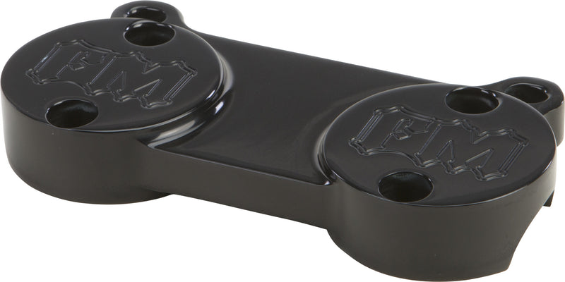 Forbidden Top Clamp w/Gauge Mount Tabs - Black W/Gauge Mount Tabs
