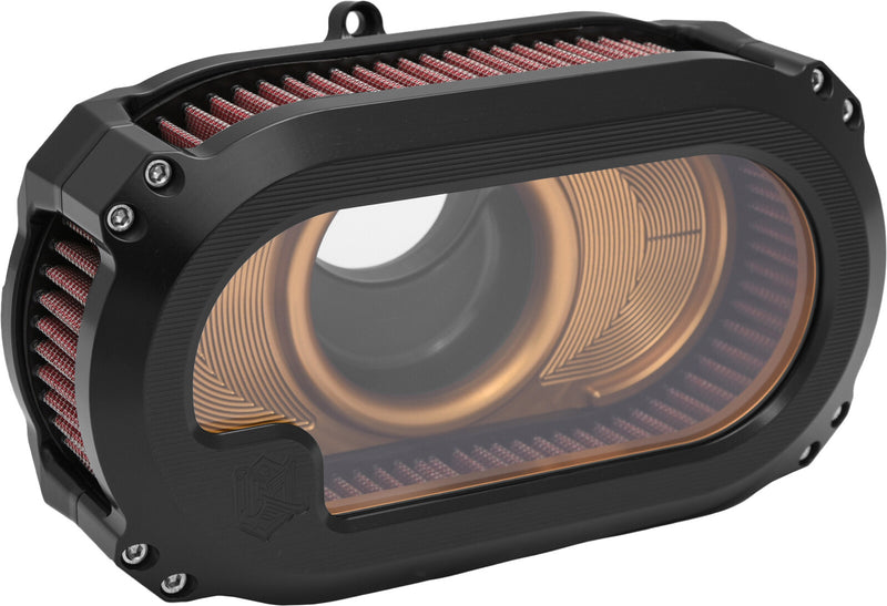Kens Factory Next Level M8 Air Cleaner w/Glass - Blkw/Gold CVO `23 RG Flhx `24