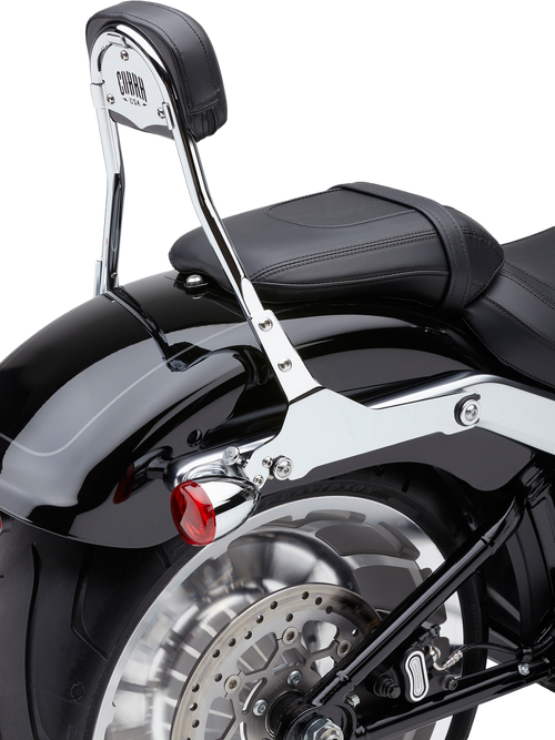 Cobra Detach backrest short - Round Chrome Flfb/S Fxbr/S 2018-2025
