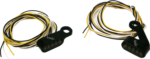 Letric Lighting Co Switchback LED Turn Signal - Black White RUN/Amber Turn
