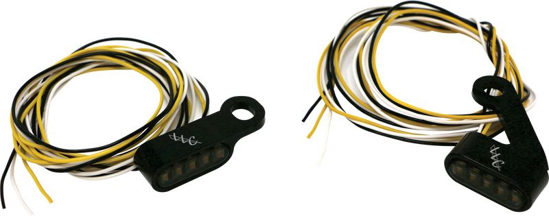 Letric Lighting Co Switchback LED Turn Signal - Black White RUN/Amber Turn