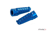 PUIG Hi-Tech Racing Blue Adjustable Footpegs - Harley & Indian V-Twin