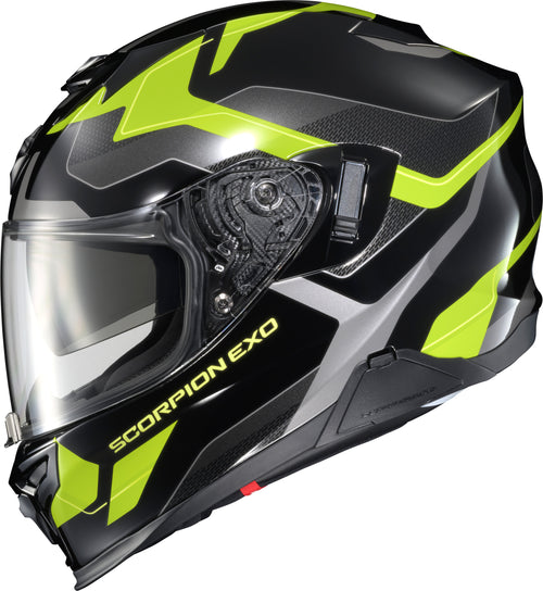Scorpion EXO EXO-T520 Full-Face Helmet - Full Face Helmet Zuse Black/HI-VIZ MD
