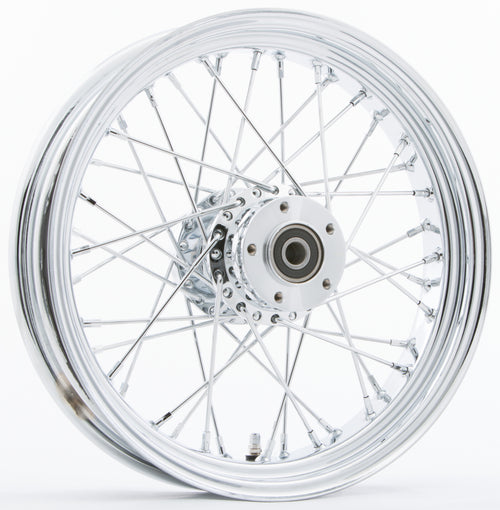 Harddrive Front 40 Spoke Wheels - 40-SPK DD Chrome 16x3.5 FLT-HUB 3/4